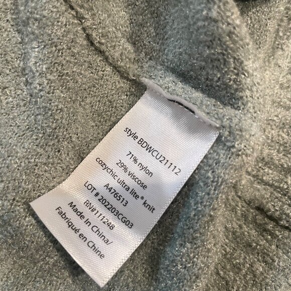 Barefoot Dreams Sz 1X Open Wrap Cardigan CozyChic Ultra Lite Light Green - Picture 7 of 8